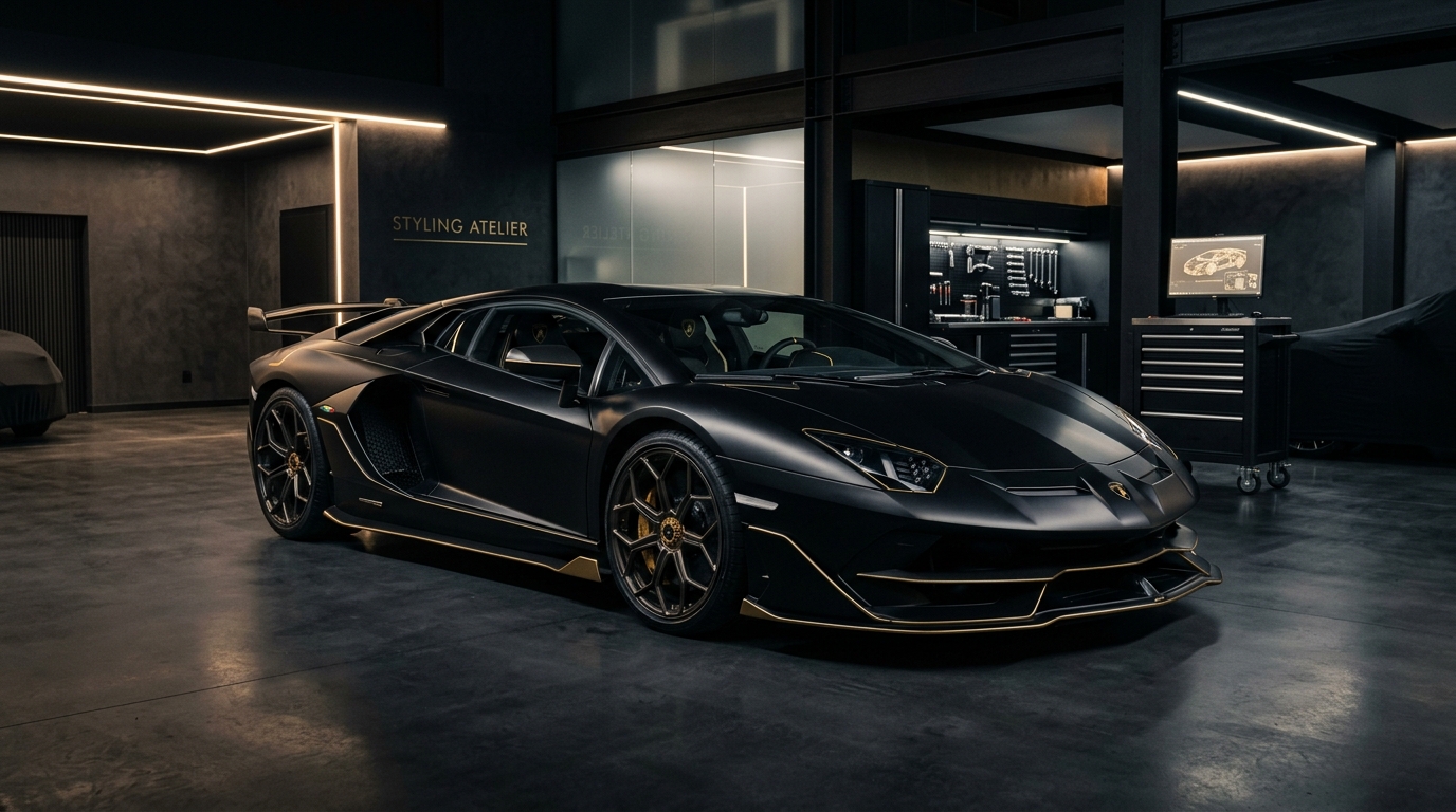 Hero Background - Matte black sports car